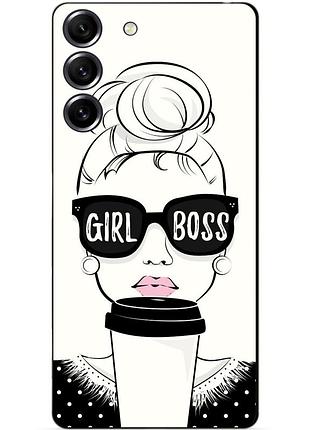 Силіконовий чохол бампер для samsung s23 з малюнком girl boss