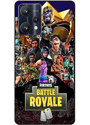 Силиконовый чехол бампер для realme 9 pro с рисунком фортнайт fortnite