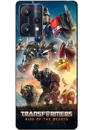 Силиконовый чехол бампер для realme 9 pro с картинкой звероботы трансформеры transformers