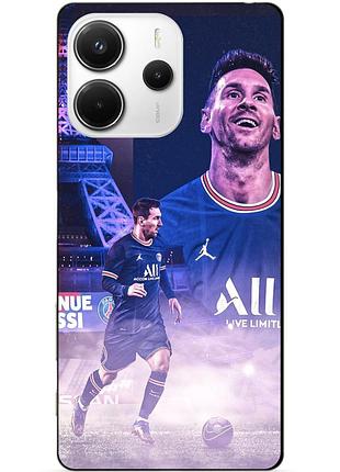 Силіконовий чохол бампер для xiaomi redmi note 14 з малюнком messi psg мессі