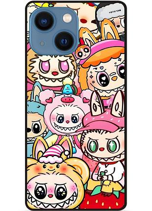 Чехол силиконовый бампер для iphone 14 с рисунком labubu лабубу
