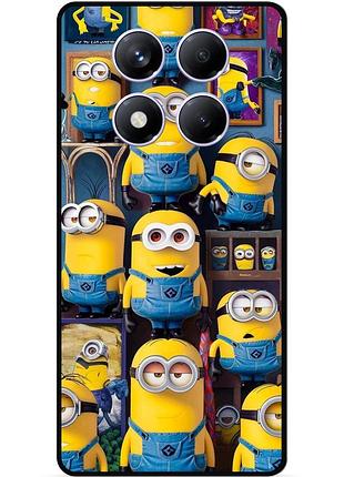 Чехол силиконовый бампер для xiaomi poco x7 с картинкой миньоны minion