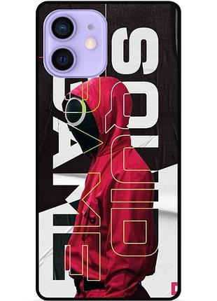 Силиконовый бампер чехол для iphone 12 mini игра в кальмара