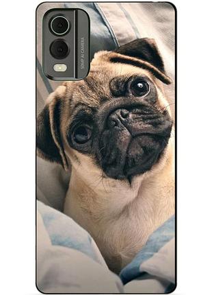 Силіконовий чохол бампер для nokia c32 з малюнком фото мопс