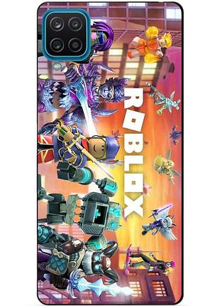 Силіконовий чохол бампер для samsung m12 з картинкою роблокс roblox