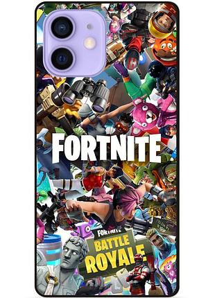Силіконовий чохол бампер для iphone 12 mini з картинкою fortnite фортнайт