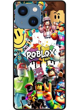 Силіконовий чохол бампер для iphone 15 з малюнком роблокс roblox