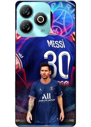 Чехол силиконовый бампер для zte blade a75 с рисунком месси псж messi
