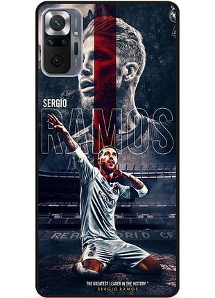 Чехол силиконовый бампер для xiaomi redmi note 10 pro с рисунком sergio ramos серхио рамос