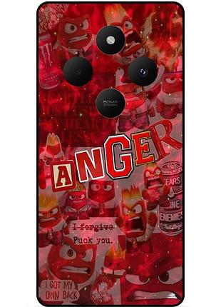 Чехол силиконовый бампер для tecno spark 30c с рисунком головоломка anger