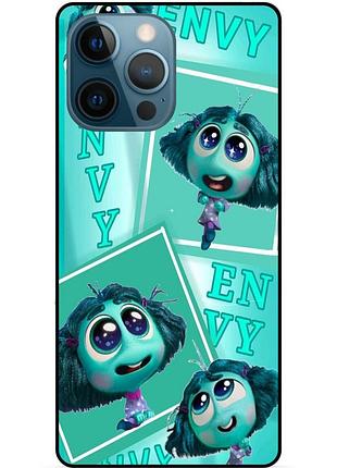 Чехол силиконовый бампер для iphone 13 pro max с рисунком головоломка envy