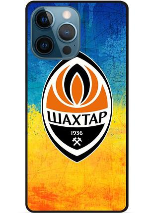 Силиконовый чехол бампер для iphone 13 pro с рисунком шахтер донецк