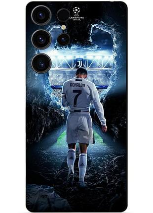 Чехол силиконовый бампер для samsung s23 ultra с рисунком ronaldo роналдо
