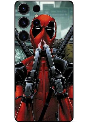 Силіконовий бампер чохол для samsung s23 ultra з малюнком дедпул deadpool