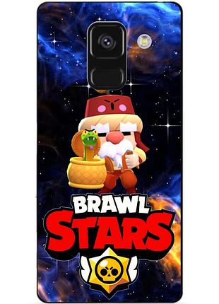 Чехол силиконовый бампер для samsung a8 plus с героем космический бравл гэйл