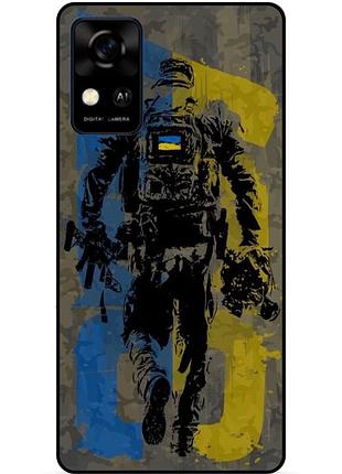 Чехол силиконовый бампер для zte blade a31 с рисунком зсу украина боец