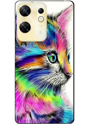 Силіконовий чохол бампер для infinix zero 30 4g з малюнком акварельний кіт
