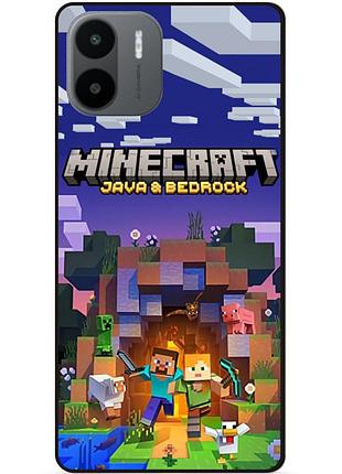 Силиконовый бампер чехол для xiaomi redmi a2 с картинкой майнкрафт minecraft