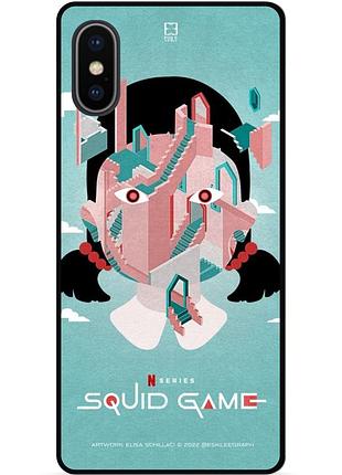 Силиконовый чехол для iphone xr с рисунком игра в кальмара squid game
