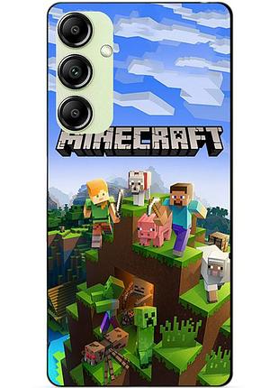 Силіконовий чохол бампер для samsung s23 fe з малюнком minecraft майнкрафт