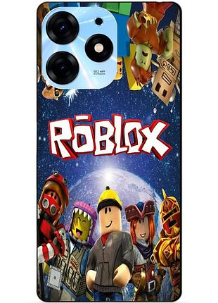 Силіконовий чохол бампер для tecno spark 10 pro з малюнком роблокс roblox