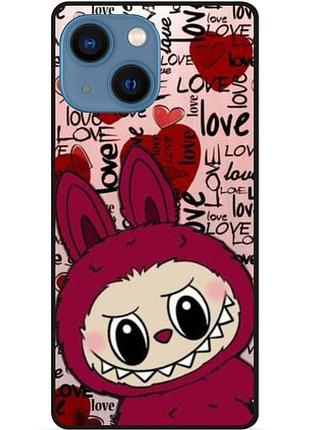 Силіконовий бампер чохол для iphone 14 з малюнком лабубу labubu