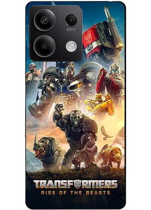 Чехол силиконовый бампер для xiaomi poco x6 5g с картинкой звероботы трансформеры transformers
