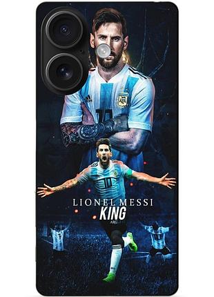 Чехол силиконовый бампер для iphone 16 plus с рисунком messi аргентина месси