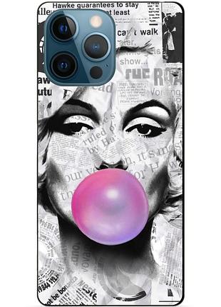 Силіконовий чохол бампер для iphone 14 pro max з малюнком мерілін монро marilyn monroe