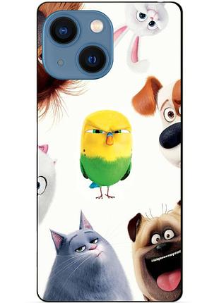Силіконовий чохол бампер для iphone 15 plus з малюнком таємне життя домашніх животних