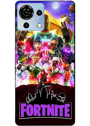 Чехол силиконовый бампер для zte blade v50 vita с рисунком fortnite фортнайт