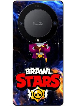 Чехол силиконовый бампер для huawei honor magic 6 lite с героем космический бравл белый ворон