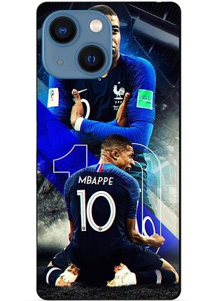 Чехол силиконовый бампер для iphone 14 plus с рисунком mbappe франция мбаппе