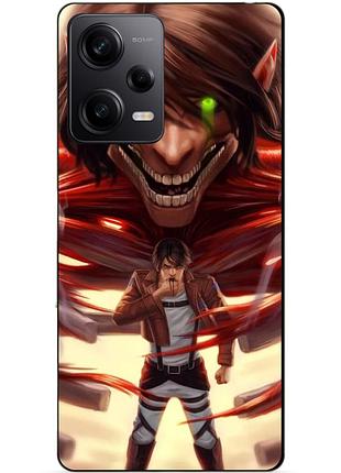 Силіконовий чохол бампер для xiaomi redmi note 12 pro 5g з малюнком attack on titan атака титанів