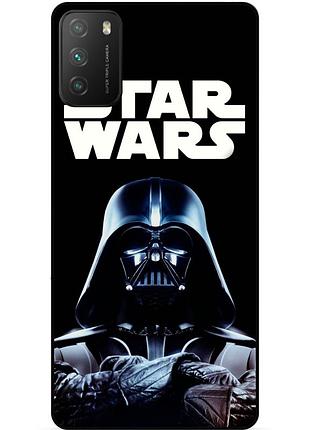 Силіконовий бампер чохол для xiaomi poco m3 з малюнком star wars зоряні війни дарт вейдер