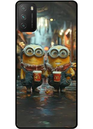 Силіконовий чохол бампер для xiaomi poco m3 з малюнком міньйони minion