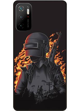 Чехол силиконовый бампер для xiaomi poco m3 pro puвg пабг