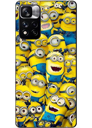 Силіконовий чохол бампер для xiaomi redmi note 11 pro plus 5g з малюнком міньйони minion
