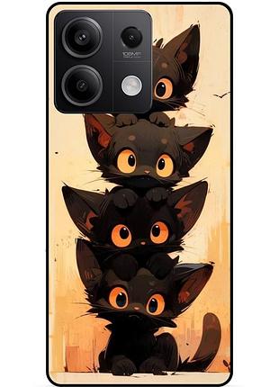 Силіконовий бампер чохол для xiaomi redmi note 13 5g з малюнком котики