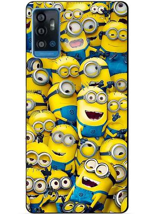 Силіконовий чохол бампер для zte blade a71 з малюнком міньйони minion