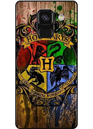 Чехол силиконовый бампер для samsung a8 plus с рисунком hogwarts хогвартс гарри поттер harry potter