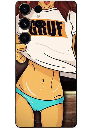 Силіконовий чохол бампер для samsung s23 ultra з малюнком дівчина в майці gruf