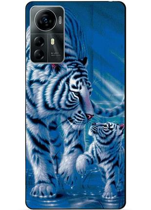 Силіконовий чохол бампер для zte blade a72s з малюнком тигри