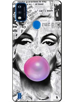 Силіконовий чохол бампер для zte blade a51 з малюнком мерілін монро marilyn monroe