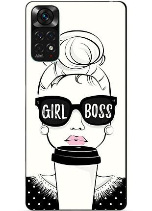 Силіконовий чохол бампер для xiaomi redmi note 11s / note 11 з малюнком girl boss