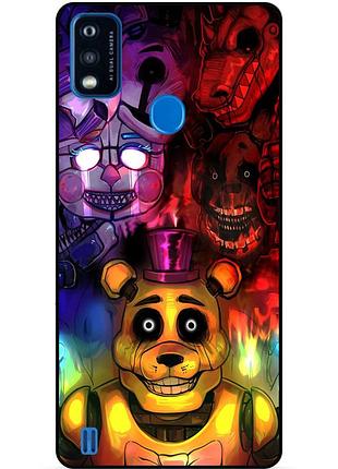 Силіконовий бампер чохол для zte blade a51 з малюнком freddy фредді аніматроніки