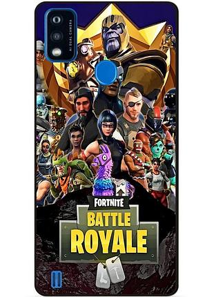 Чехол силиконовый бампер для zte blade a51 с рисунком фортнайт fortnite