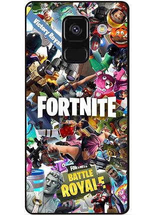 Чехол силиконовый бампер для samsung a8 plus с картинкой fortnite фортнайт