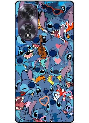 Чехол силиконовый бампер для oppo a60 лило и стич stitch