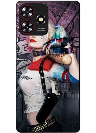 Чехол силиконовый бампер для zte blade a73 с рисунком харли квинн